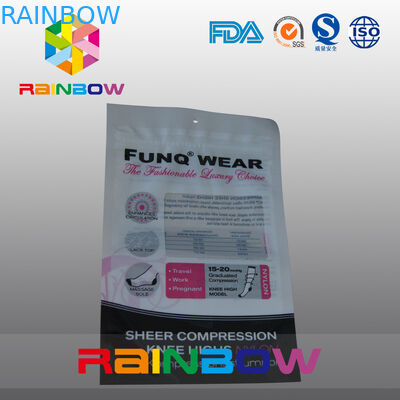 লাল / সাদা মাইলার প্লাস্টিকের উইন্ডো ব্যাগ জিপারের সাথে শীর্ষ / খাবারের জন্য নতুন গ্লেলিক