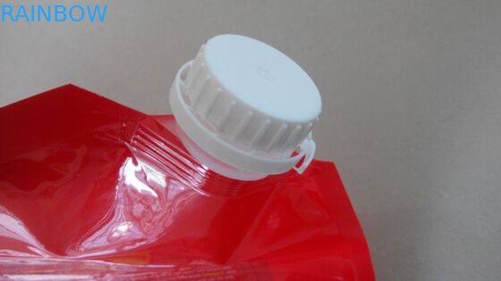 মুদ্রিত লোগো 4.5L রান্নার তেল / হুলিল দে ক্যানোলা জন্য হ্যান্ডেল সঙ্গে স্পাউথ পাউন্ড স্ট্যান্ড আপ