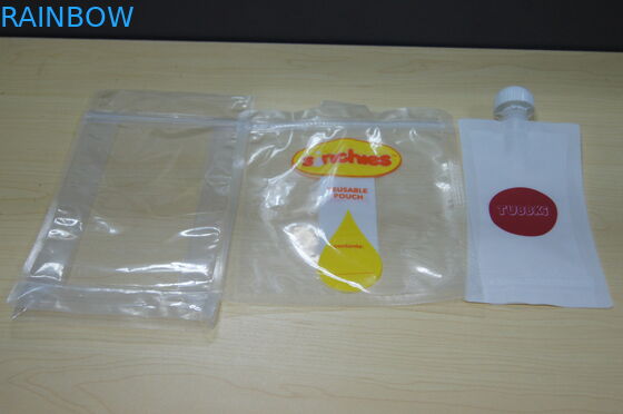 Reeseableable খাদ্য গ্রেড স্ট্যান্ড আপ Ziplock শিশুর খাদ্য সাইড স্পাউট ব্যাগ কাস্টম মুদ্রিত