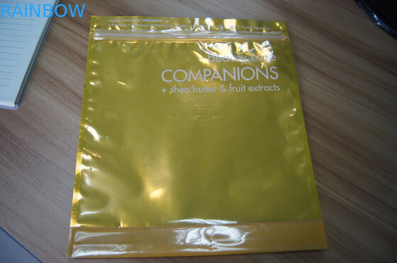 স্পর্শকাতর ফ্রন্ট ডিসপ্লে প্লাস্টিকের অঙ্গরাগ প্যাকেজিং ব্যাগ জipper সঙ্গে