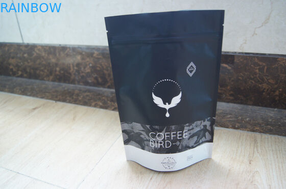 Laminated ম্যাট কালো চা ব্যাগ প্যাকেজিং অ্যালুমিনিয়াম ফয়েল কফি ব্যাগ প্যাকেজিং