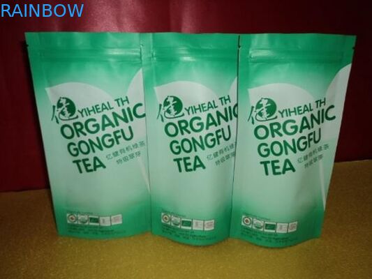 অনুগ্রহপূর্বক বাঁকা লিপটন পিইটি / ভিএমপিইটি / পি টি চা প্যাকেজিং ব্যাগ দাঁড়ানো / চা জন্য ব্যাগ স্ট্যান্ড