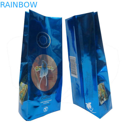 কাস্টম ডিজাইন ফয়েল কফি ব্যাগ এক ওয়ে ডেগাসিং ভালভ, সবুজ / কালো