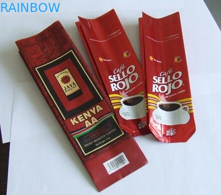 কাস্টম ডিজাইন ফয়েল কফি ব্যাগ এক ওয়ে ডেগাসিং ভালভ, সবুজ / কালো