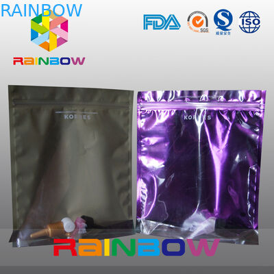 Reseableable স্ট্যান্ড আপ প্রদর্শন করুন ছোট কসমেটিক ব্যাগ জিপার এবং উইন্ডো সঙ্গে