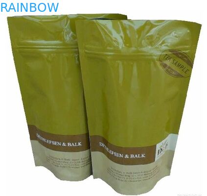 খাদ্য গ্রেড আপ জিমার শীর্ষ সঙ্গে চা প্যাকেজিং জন্য অ্যালুমিনিয়াম ফয়েল প্লাস্টিক ব্যাগ স্ট্যান্ড