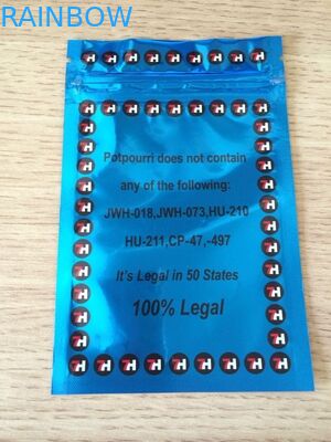 জিপারের সাথে তিনটি সাইড হিট সিল হর্বল অ্যালুমিনিয়াম ফয়েল ব্যাগ