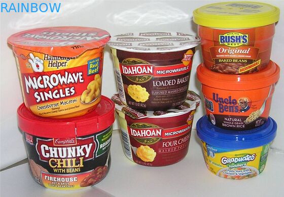 দুধ হোয়াইট পিভিসি / পিইটি সঙ্কুচিত লেপা লেবেল তাপ সংবেদনশীল গ্র্যাভিচ মুদ্রণ