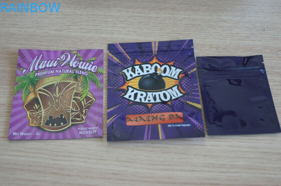 কেমিক্যালস তিন দিকে সীল মাং দ্য kratom ziplock প্যাকেজিং ব্যাগ