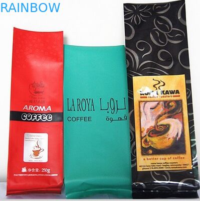 ম্যাট অ্যালুমিনিয়াম ফয়েল সাইড Gusset ফয়েল পচ প্যাকেজিং চতুর্থাংশ সীল প্যাকেজিং ব্যাগ