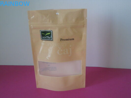 পুনর্ব্যবহারযোগ্য অ্যালুমিনিয়াম ফয়েল পচ প্যাকেজিং Laminated স্ট্যান্ড আপ উইন্ডো সঙ্গে ম্যাট Mylar পাউন্ড