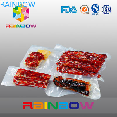 ফুড গ্রেড NY PE ক্লিয়ার ভ্যাকুয়াম সিল এয়ার পাম্প সহ ফুড প্যাকেজিং ব্যাগ