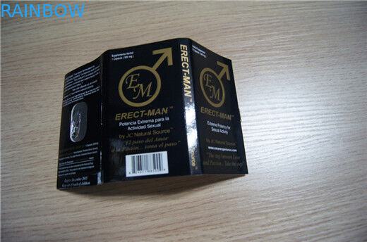 সেক্স বর্ধনশীল পিল প্যাকেজিং প্রদর্শন বক্স এবং ফোস্কা কার্ড ERECT-MAN কাগজ কার্ড
