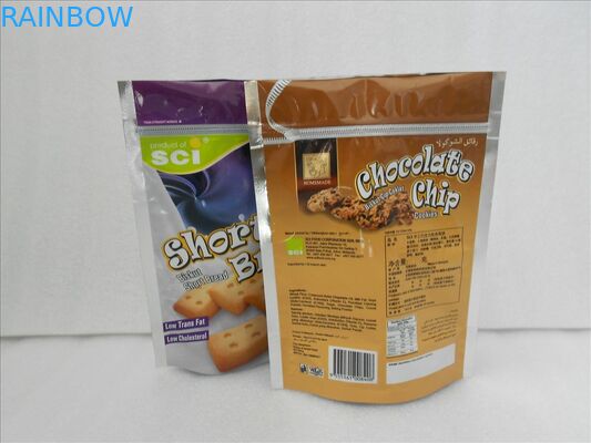 রিসিএবল প্লাস্টিক ফয়েল পচ প্যাকেজিং অ্যালুমিনিয়াম ফয়েল Laminated Ziplock ব্যাগ আপ স্ট্যান্ড