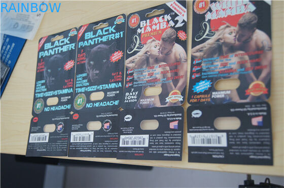 কালো panther কালো mamba 1 কালো mamba 2 ব্লিস্টার কার্ড প্যাকেজিং যৌন পিলস প্যাকেজিং