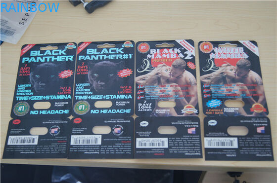 কালো panther কালো mamba 1 কালো mamba 2 ব্লিস্টার কার্ড প্যাকেজিং যৌন পিলস প্যাকেজিং