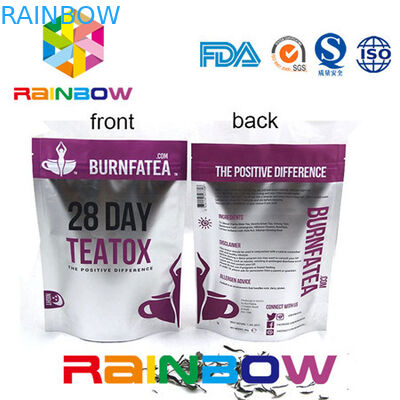 সাইড Gusseted ডয়াই প্যাক ক্রাফ্ট কাগজ চা প্যাকেজিং ব্যাগ অ্যালুমিনিয়াম ফয়েল প্লাস্টিক Ziplock পাউচ