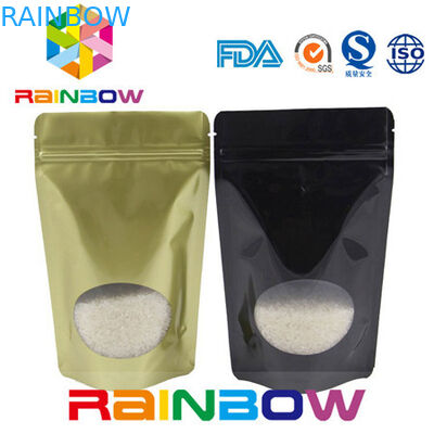 ziplock এবং পরিষ্কার উইন্ডো সঙ্গে কাস্টমাইজড মুদ্রিত অ্যালুমিনিয়াম ফয়েল প্যাকেজিং ব্যাগ