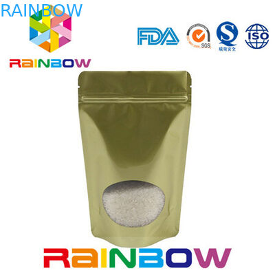 ziplock এবং পরিষ্কার উইন্ডো সঙ্গে কাস্টমাইজড মুদ্রিত অ্যালুমিনিয়াম ফয়েল প্যাকেজিং ব্যাগ