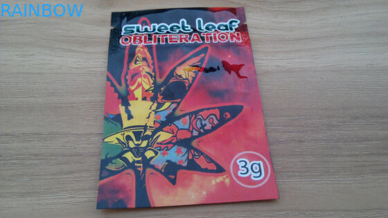 ইউ কে 1 জি, 3 জি মিষ্টি পাতা হার্বাল ধূপ প্যাকেজিং / গবেষণা রাসায়নিক পাউডার ব্যাগ জিপার দিয়ে