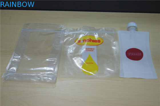 FDA অনুমোদন 500ml জৈব যৌগিক মধু পানীয় প্যাকেজিং আপ স্পাউট ব্যাগ স্ট্যান্ড