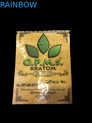 Kratom হার্বাল ধূপ প্যাকেজিং জিপ লক ব্যাগ, 3ct OPMS ক্যাপসুল Kratom ব্যাগ