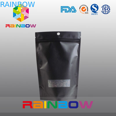 কাস্টমাইজড 2oz অ্যালুমিনিয়াম ফয়েল রেখাযুক্ত কালো ম্যাট ভালভ সঙ্গে কফি ব্যাগ দাঁড়ানো