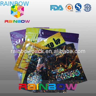 কাস্টমাইজড 4 জি / 10 জি হার্বাল ধূপ প্যাকেজিং / পটপুরি জিপলক ব্যাগ