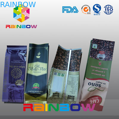 250g অ্যালুমিনিয়াম ফয়েল চা ব্যাগ প্যাকেজিং পাশ gusset কফি ব্যাগ