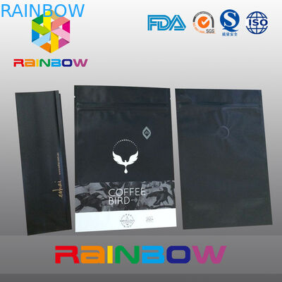 250g ম্যাট নীচে গাসেট ব্যাগ, কফি প্যাকেজিং জন্য পাউন্ড ব্যাগ স্ট্যান্ড