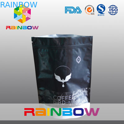 কাস্টম মুদ্রণ 250g ম্যাট আপ ঝাল সঙ্গে জিপলক কফি বীন ব্যাগ আপ স্ট্যান্ড