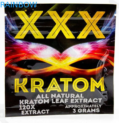 3 জি xxx Kratom পাউডার Ziplock ব্যাগ / Kratom হার্বাল ধূপ প্যাকেজিং ব্যাগ