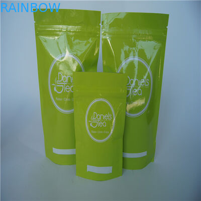 Mylar চা ziplock ব্যাগ আপ স্ট্যান্ড, কাস্টম Reclosable প্লাস্টিকের থালা প্যাকেজিং