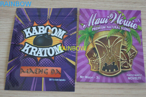 পাউডার জন্য ভেষজ ধূপ ব্যাগ / তিন পাশের সীল জিপার ব্যাগ / কাস্টম ভেষজ ধূপ ব্যাগ 1g / 2g / 3g / 4g / 5g sachet ব্যাগ জন্য