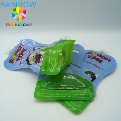 ইকো বন্ধুত্বপূর্ণ খাদ্য তরল spout ব্যাগ / spout নল এবং চামচ সঙ্গে প্যাকেজিং