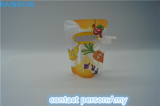 এফডিএ জুস জিপ লক প্রিন্টিং স্পাউট পাউচ প্যাকেজিং ইকো বান্ধব