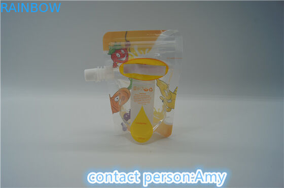 এফডিএ জুস জিপ লক প্রিন্টিং স্পাউট পাউচ প্যাকেজিং ইকো বান্ধব