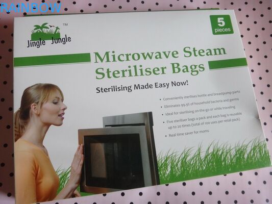 কাস্টম মুদ্রণ পাইকারি ziplock মাইক্রোওয়েভ steriliser ব্যাগ পর্যন্ত দাঁড়ানো