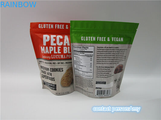 কাস্টম মেড প্রোমোশনাল চকলেট বিস্কুট স্ন্যাক ব্যাগ প্যাকেজিং Gravure মুদ্রণ