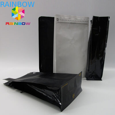 ভালভ ব্লক কফি ব্যাগ সঙ্গে ব্লক কফি ব্যাগ 12oz 250g কফি বীন জন্য পাইকারী ব্লক নীচে কফি ব্যাগ / ফ্ল্যাট নীচে ব্যাগ