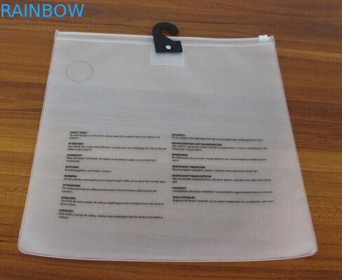 সিল্ক মুদ্রণ পরিষ্কার জিপ সঙ্গে জামাকাপড় জন্য frosted ভ্রমণ ব্যবহার EVA প্লাস্টিকের ব্যাগ