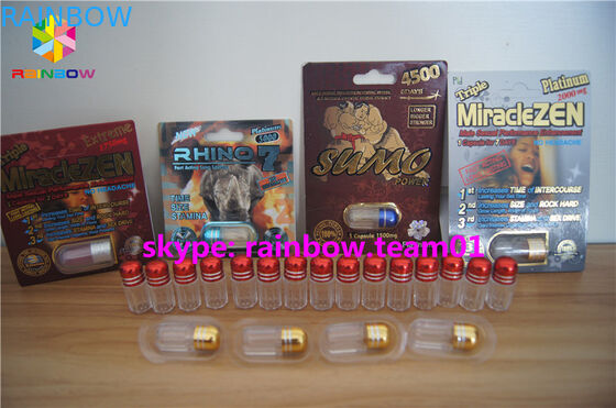 কাস্টমাইজড বুলেট প্লাস্টিকের পিল বোতল, মেটাল ক্যাপ সঙ্গে প্লাস্টিক মেডিসিন বোতল