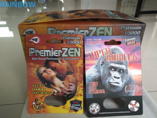 পুরুষ বর্ধনশীল খিলান পরিষ্কার ব্লিস্টার প্যাকেজিং কাগজ / পিপি উপাদান