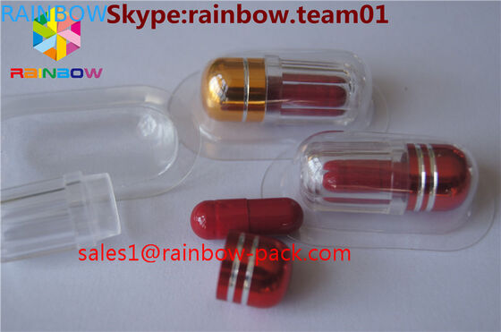 প্লাস্টিকের পিল বোতল বিক্রয়ের জন্য ক্যাপসুল পাত্রে ডিক আকৃতির বোতল নীল ক্যাপসুল ধারক হেক্সাজোনাল এবং অষ্টভুজাকার আকৃতি