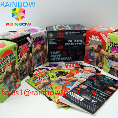 3D কাগজ কার্ড প্যাক পরিষ্কার ফয়েল এক্সস্টি সঙ্গে গরম স্ট্যাম্পিং ব্লিস্টার প্যাকেজিং কার্ড