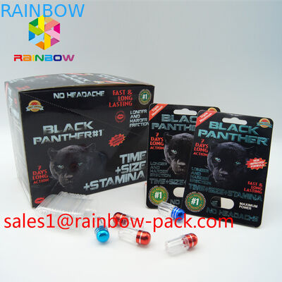 কালো মamba ডিসপ্লে বক্স সেক্স বর্ধনশীল পিলস প্যাকেজিং কার্ড 3 ডি ইফেক্ট সেক্স পিল