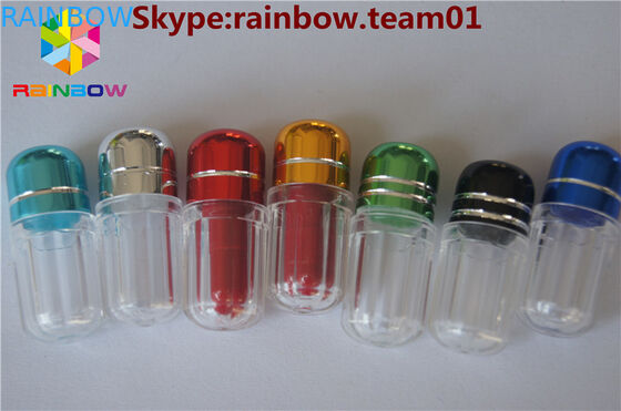 রিং টুপি ক্যাপসুল আকৃতির ধারক পাইকারি পিল বোতল সঙ্গে যৌন পিল বোতল বিক্রয়ের জন্য গর্ত খালি পিল বোতল