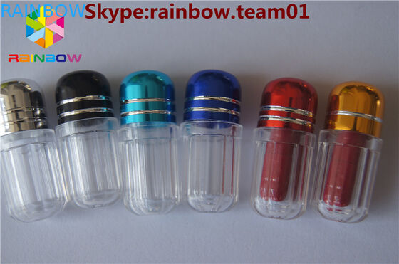 প্লাস্টিকের ধারক ক্যাপসুল যৌন পিল বোতল ধাতু টুপি পাইকারি পিল বোতল ক্যাপসুল আকৃতি ধারক সঙ্গে