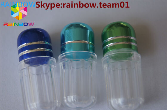 খালি প্লাস্টিকের ক্যাপসুল পিল ধারক ক্যাপসুল কেস ক্যাপসুল আকৃতি ধারক ষড়ভুজ আকৃতি ক্যাপসুল বোতল