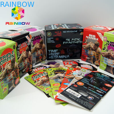 পাইকারি লিঙ্গ বৃদ্ধি ক্যাপসুল RHINO 8 গোল / Rhino 9 / Rhino 11 / Rhino 12 যৌন ছিদ্র ক্যাপসুল / বড়ি প্যাকেজিং বোতল